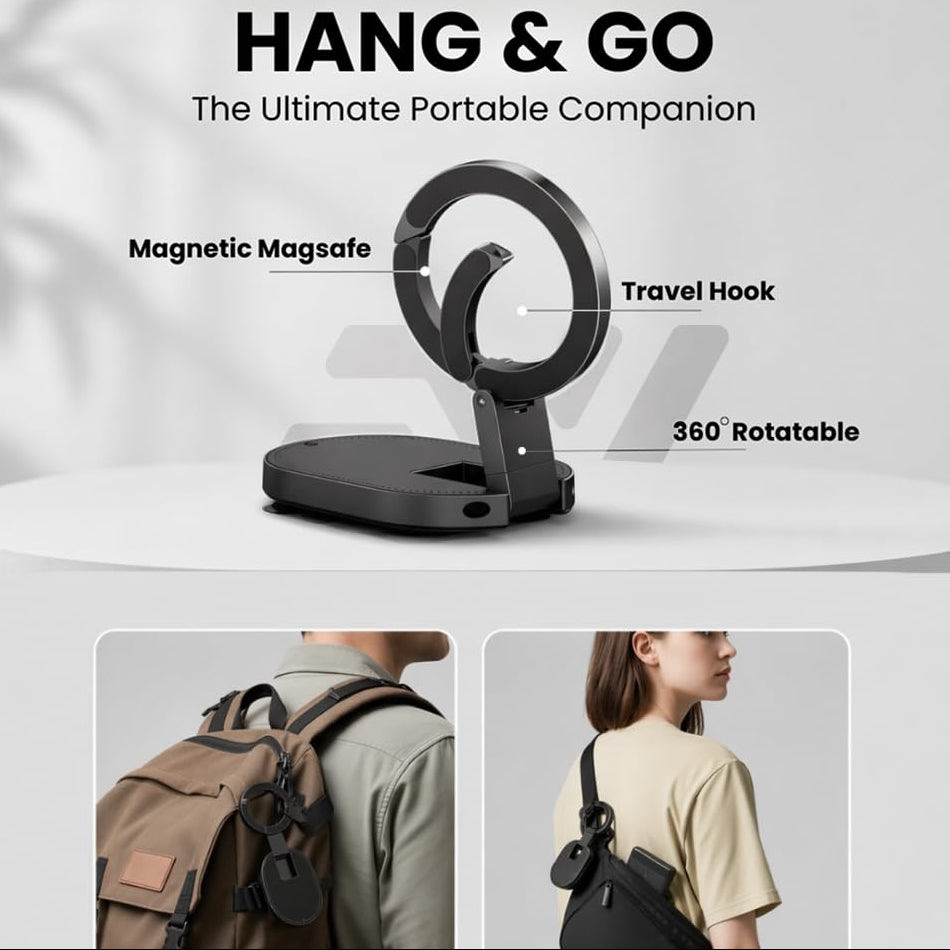 StickShot Pro – 360° Magnetic Suction Phone Mount & Stand