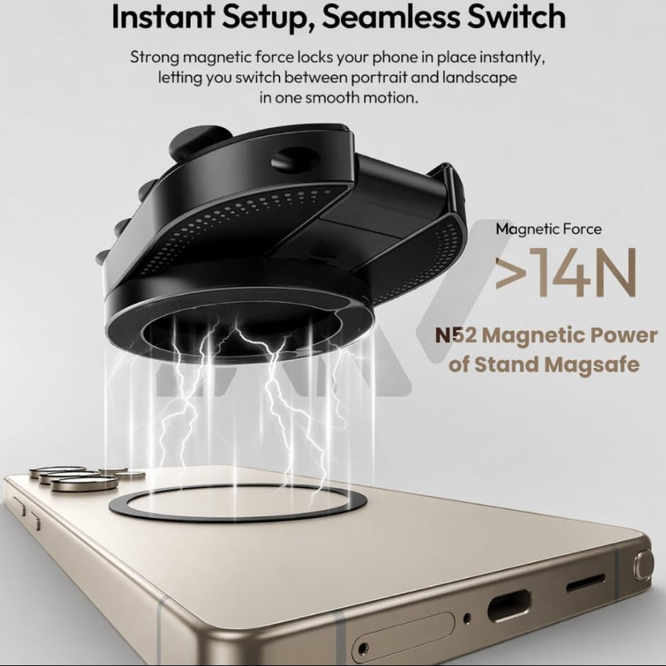 StickShot Pro – 360° Magnetic Suction Phone Mount & Stand