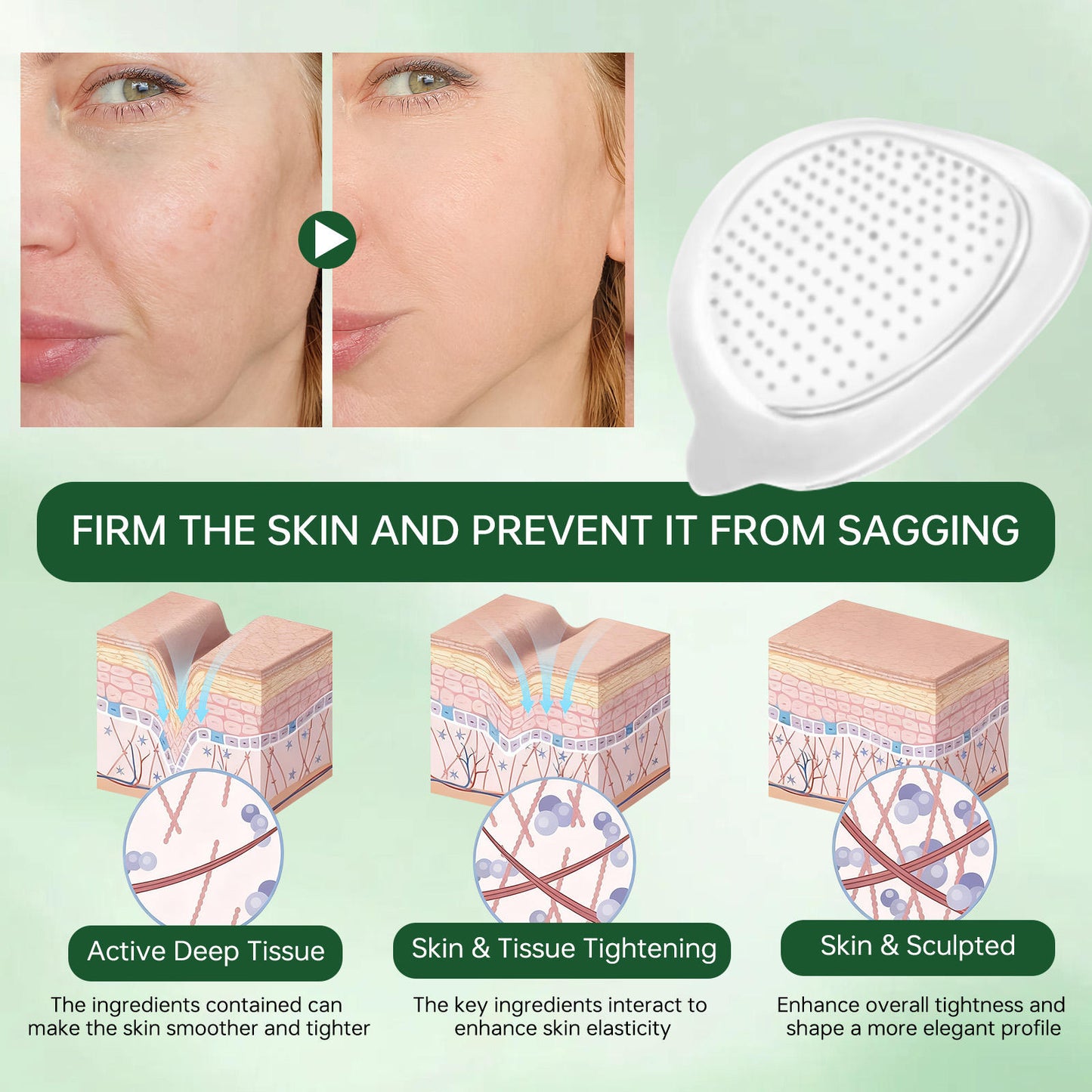 Skin firming results and mechanism